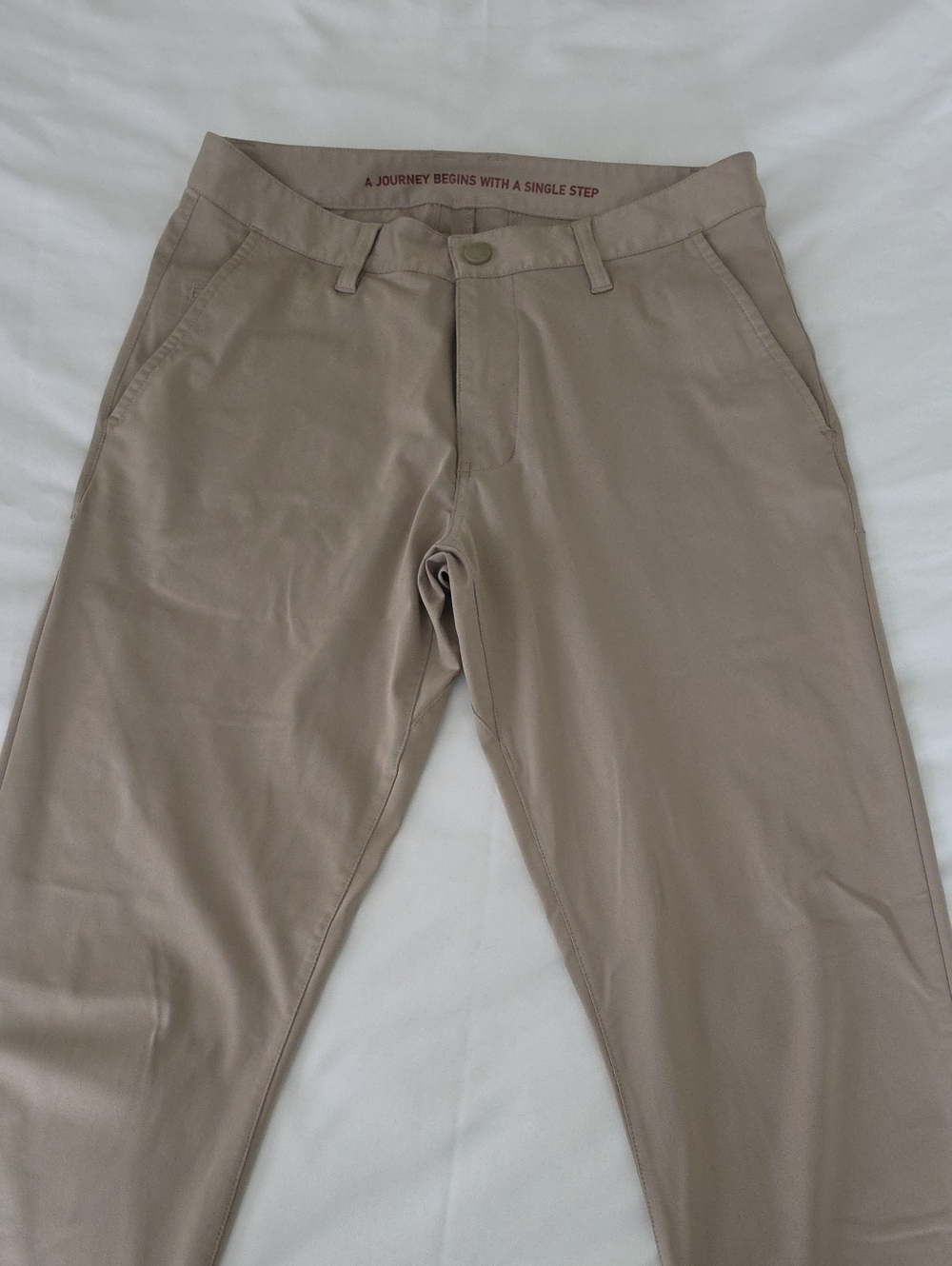 RHONE Men's Tan Stretch Chino Pants